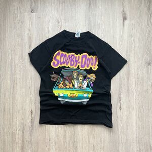 VTG Delta Pro Weight Scooby Doo T-Shirt Mens Small Black Graphic Tee